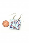 Birds on Blue Earrings